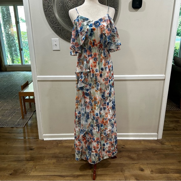TANYA TAYLOR Lorena floral cold - shoulder maxi dress - Size 2 - Picture 5 of 13